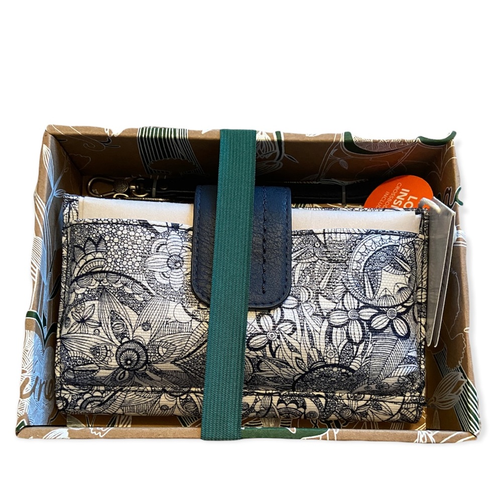Sakroots Clutch/wristlet. Olympic navy print. New, comes in Gift Box